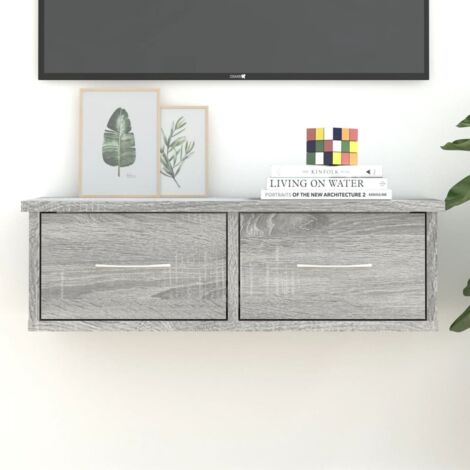 Armario de pared madera contrachapada gris Sonoma 60x26x18,5 cm vidaXL