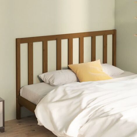 Cabecero de cama madera maciza de pino marrón miel 166x4x100 cm vidaXL (1/5)
