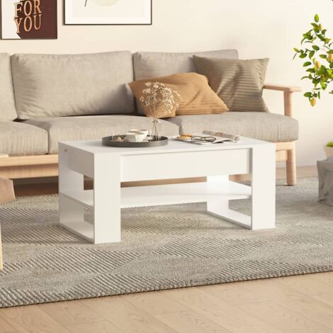 Mesa de centro madera de ingeniería blanco 102x55x42 cm vidaXL
