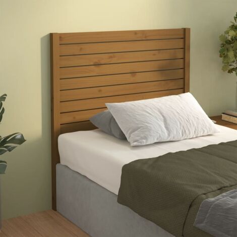Cabecero de cama madera maciza de pino marrón miel 106x4x100 cm vidaXL