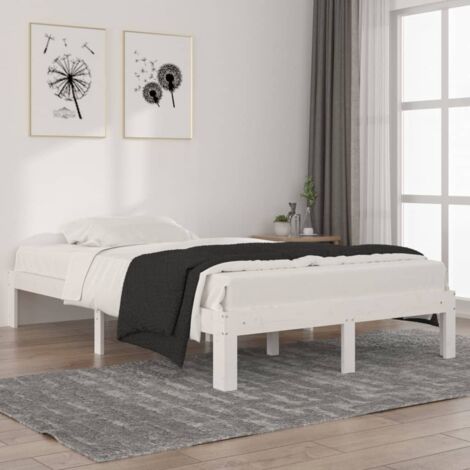 Estructura de cama sin colchón madera pino blanco 120x200 cm vidaXL (1/5)