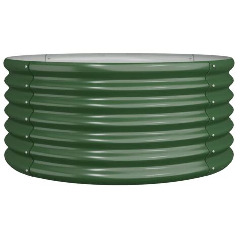 Jardinera de acero galvanizado verde 80x80x36 cm vidaXL