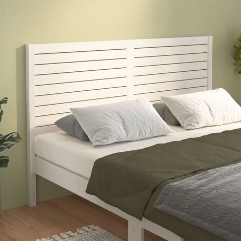 Cabecero de cama madera maciza de pino blanco 126x4x100 cm vidaXL