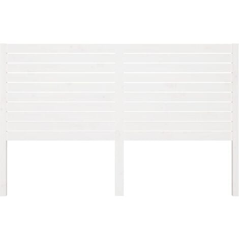 Cabecero de cama madera maciza de pino blanco 126x4x100 cm vidaXL