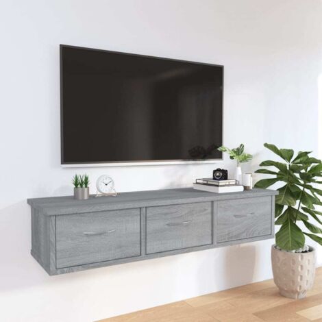 Armario de pared madera de ingeniería gris Sonoma 88x26x18,5 cm vidaXL