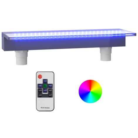 Fuente cascada con LED RGB acrílico 60 cm vidaXL