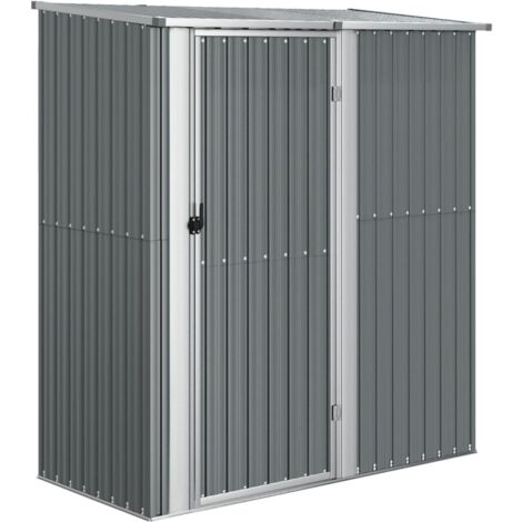 Cobertizo de jardín acero galvanizado gris 180,5x97x209,5 cm vidaXL