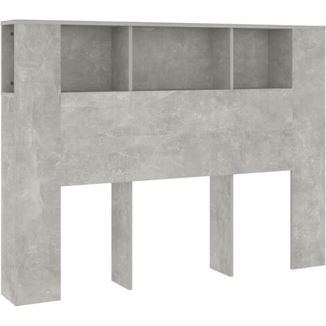 Mueble cabecero gris hormigón 140x18,5x104,5 cm vidaXL