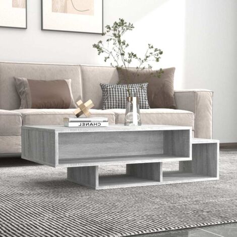 Mesa de centro madera de ingeniería gris Sonoma 105x55x32 cm vidaXL