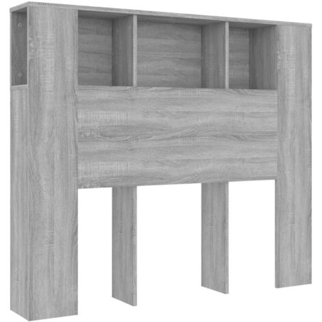 Mueble cabecero gris Sonoma 120x18,5x102,5 cm vidaXL