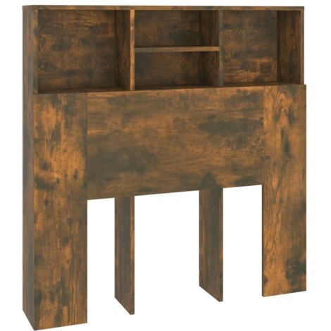 Armario cabecero roble ahumado 100x19x103,5 cm vidaXL