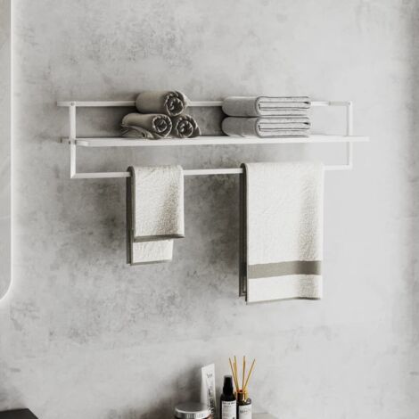 Toallero de hierro blanco 95x25x22 cm vidaXL