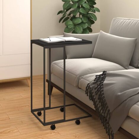 Armario auxiliar con ruedas contrachapado negro 40x30x63,5 cm vidaXL