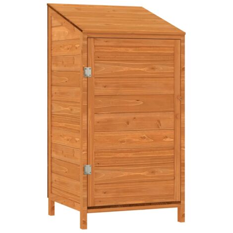 Cobertizo de jardín madera de abeto maciza marrón 55x52x112 cm vidaXL (1/6)