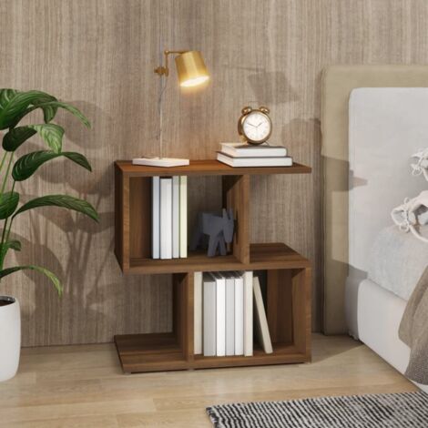 Mesita de noche madera contrachapada marrón roble 50x30x51,5cm vidaXL