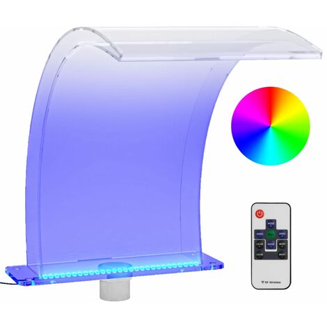 Fuente de piscina con LED RGB acrílico 50 cm vidaXL