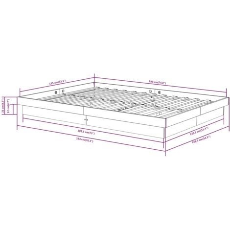 Estructura de cama doble sin colchón madera maciza blanco vidaXL