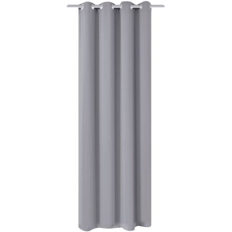 Cortina opaca con ojales de metal 270x245 cm gris vidaXL