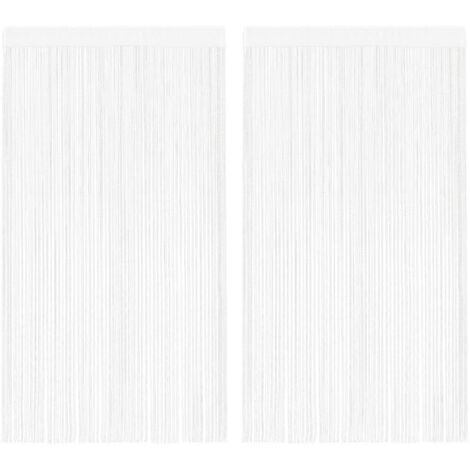 Cortinas de flecos 2 piezas 140x250 cm blancas vidaXL