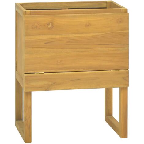 Mueble de baño madera maciza de teca 60x40x75 cm vidaXL