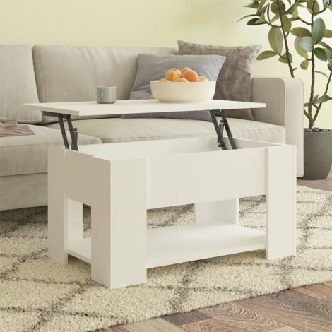 Mesa de centro madera de ingeniería blanco 79x49x41 cm vidaXL