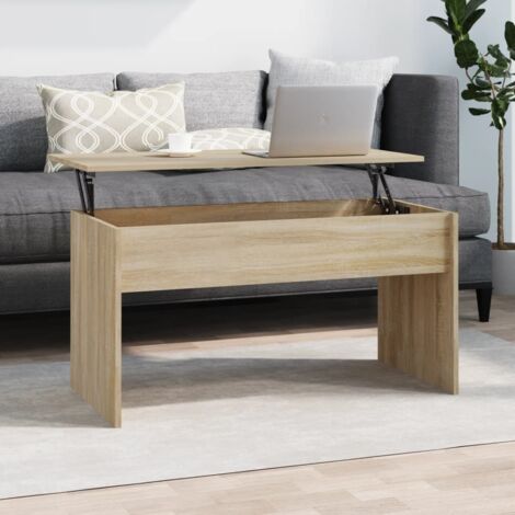 Mesa de centro madera ingeniería roble Sonoma 102x50,5x52,5 cm vidaXL