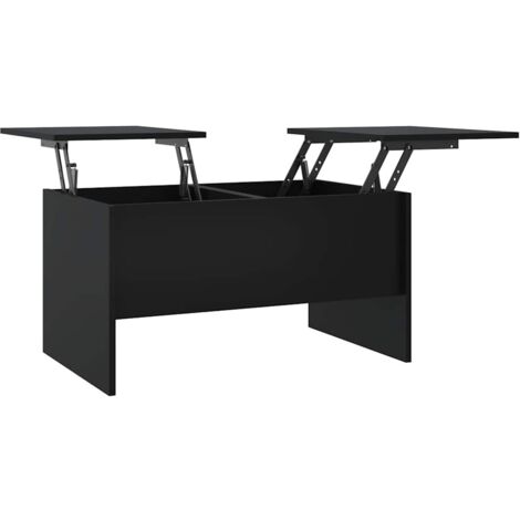Mesa de centro madera de ingeniería negra 80x50x42,5 cm vidaXL