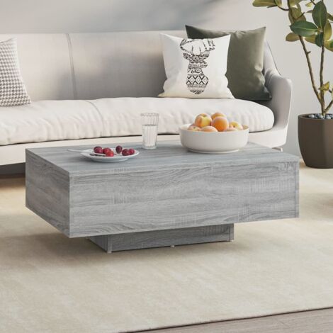 Mesa de centro madera de ingeniería gris Sonoma 85x55x31 cm vidaXL