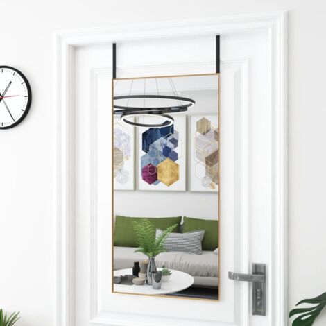 Espejo de puerta cristal y aluminio dorado 50x100 cm vidaXL