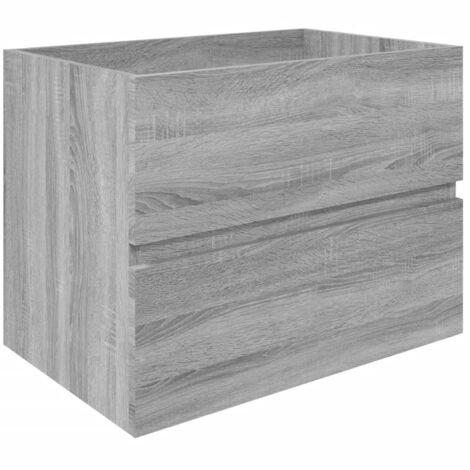 Mueble de lavabo madera de ingeniería gris Sonoma 60x38,5x45 cm vidaXL