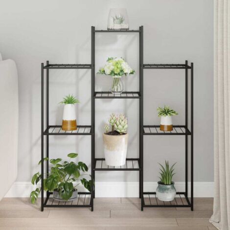 Soporte para flores de hierro negro 83x25x100 cm vidaXL
