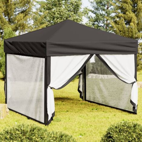Carpa para fiestas plegable con paredes gris antracita 3x3 m vidaXL