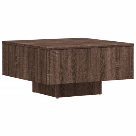Mesa de centro madera de ingeniería roble marrón 60x60x31,5 cm vidaXL