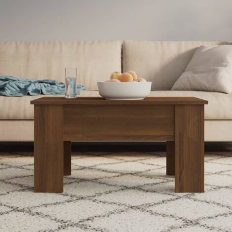 Mesa de centro madera de ingeniería roble marrón 79x49x41 cm vidaXL (1/5)