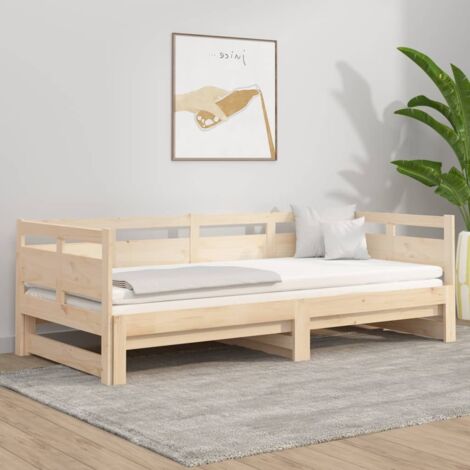 Sofá cama extraíble madera maciza de pino 2x(90x190) cm vidaXL (1/5)