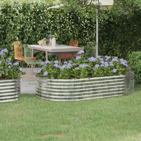 Jardinera arriate acero galvanizado plata 175x100x36 cm vidaXL (1/5)