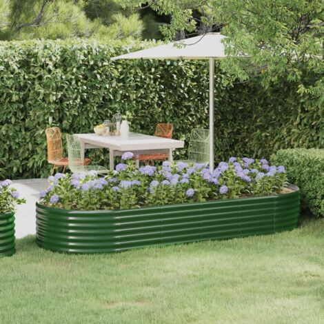 Jardinera arriate acero galvanizado verde 249x100x36 cm vidaXL (1/5)