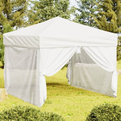 Carpa para fiestas plegable con paredes laterales blanca 3x3 m vidaXL