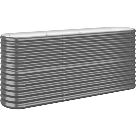 Jardinera arriate acero galvanizado antracita 152x40x68 cm vidaXL