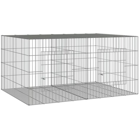 Jaula para conejos 2 paneles hierro galvanizado 110x79x54 cm vidaXL