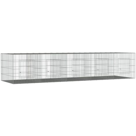 Jaula para conejos 5 paneles hierro galvanizado 273x79x54 cm vidaXL