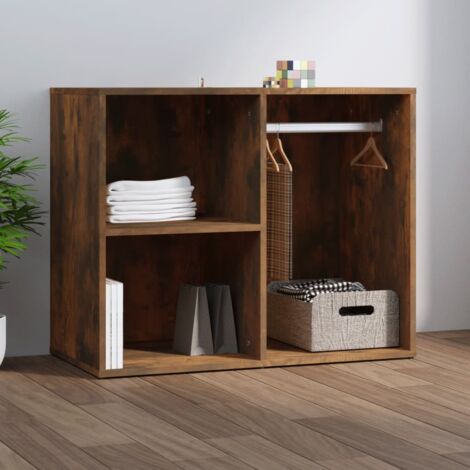 Mueble vestidor madera contrachapada roble ahumado 80x40x65 cm vidaXL (1/5)