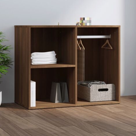 Mueble vestidor madera contrachapada marrón roble 80x40x65 cm vidaXL