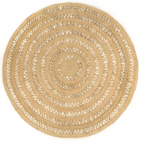 Alfombra natural - vidaXL Alfombra hecha a mano de yute trenzado 210 cm - Alfombra decorativa