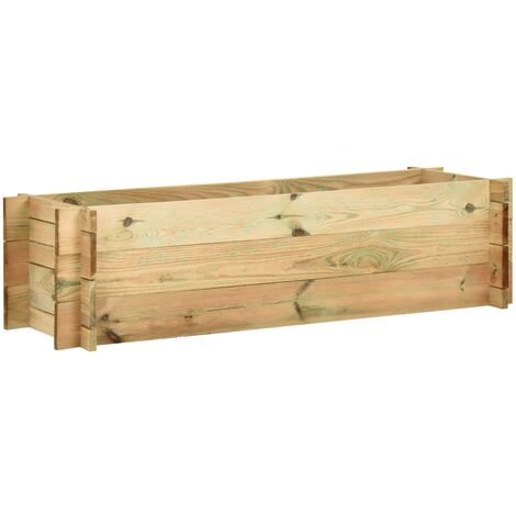 Jardinera de verduras madera pino impregnada 120 cm vidaXL