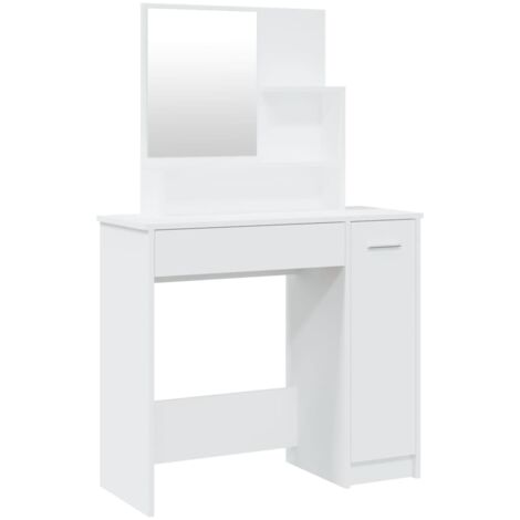 Tocador con espejo blanco 86,5x35x136 cm vidaXL