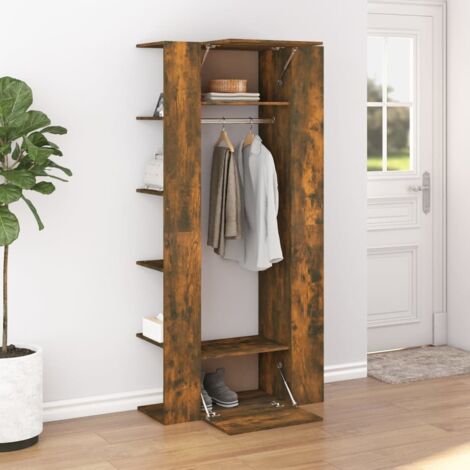 Mueble de recibidor 2 uds madera contrachapada roble ahumado vidaXL (1/5)