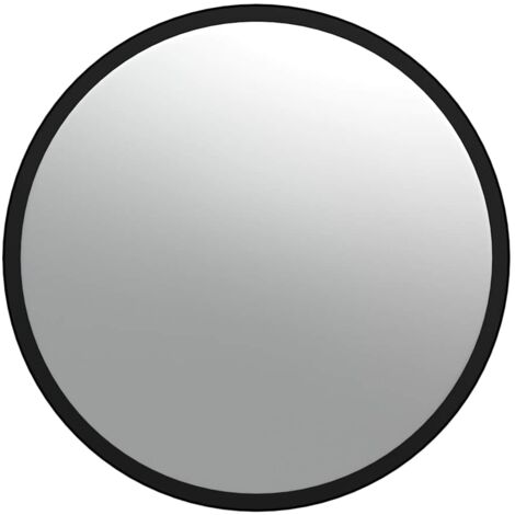 Espejo de tráfico convexo para interiores, acrílico negro Ø40 cm vidaXL