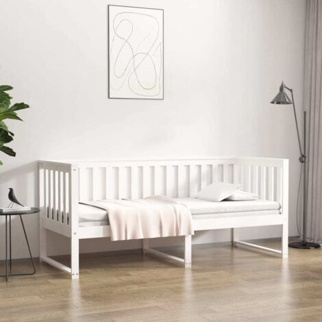 Sofá cama sin colchón madera maciza de pino blanco 80x200 cm vidaXL (1/5)