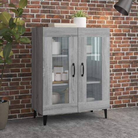 Aparador de madera de ingeniería gris Sonoma 69,5x34x90 cm vidaXL